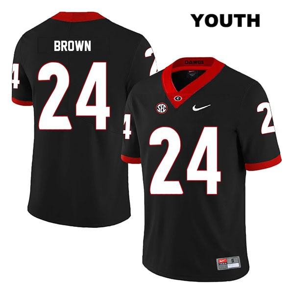Georgia Bulldogs Youth Matthew Brown #24 NCAA Legend Authentic Black Nike Stitched College Football Jersey XRP2856TS